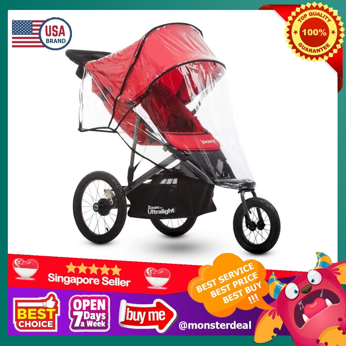 Joovy zoom 360 online ultralight jogging stroller used