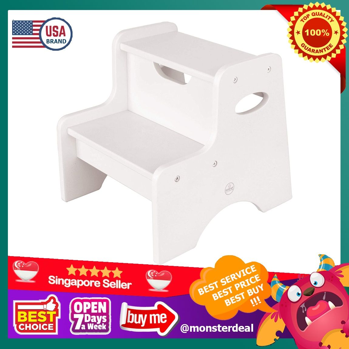 Kidkraft wooden two step children's stool with handles store