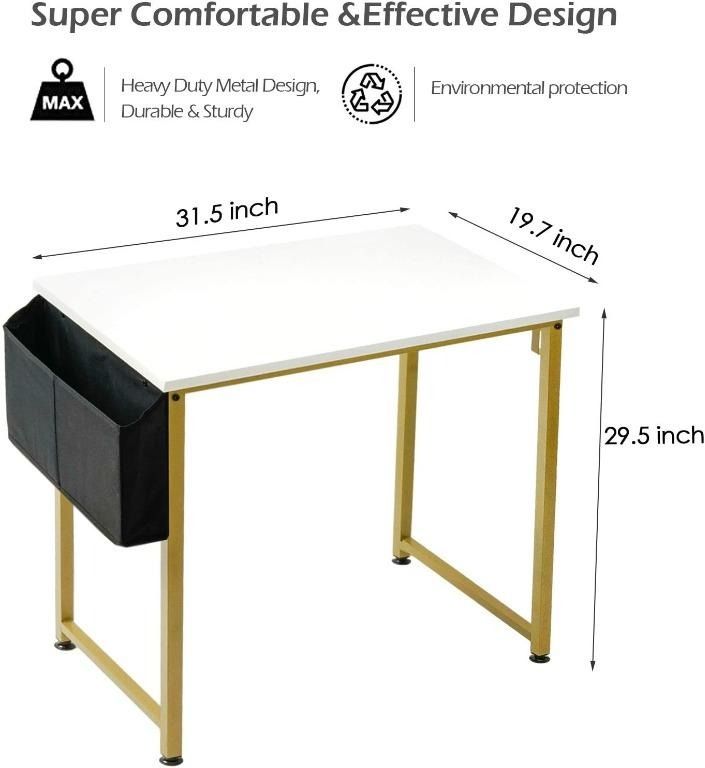 [YBR] LUFEIYA Small Computer Desk White Writing Table for Home Office