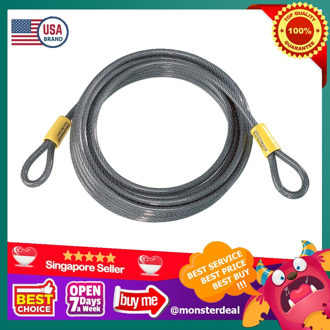 Kryptonite kryptoflex looped bike security cable online