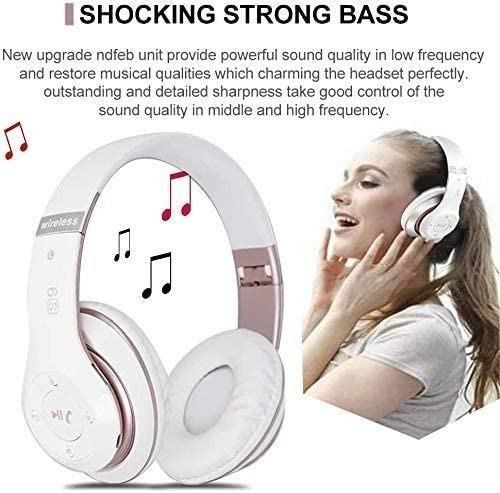 6S Wireless Bluetooth Headphones Over Ear, Hi-Fi Stereo Foldable Wireless  Stereo Headsets Earbuds with Built-in Mic, Volume Control, FM for Phone/PC