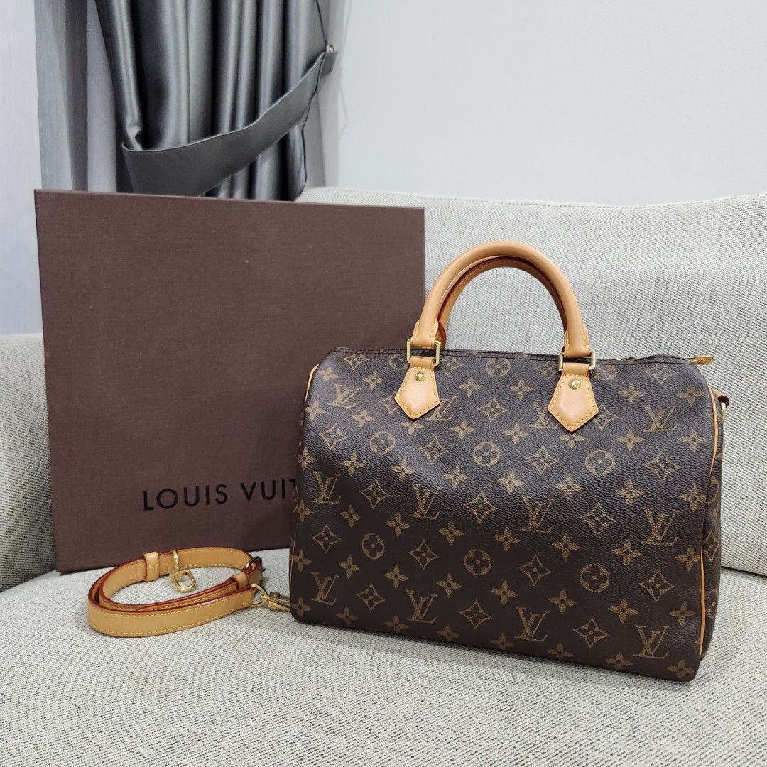 LV Speedy 30 (with shoulder straps), Luxury, Bags & Wallets on Carousell