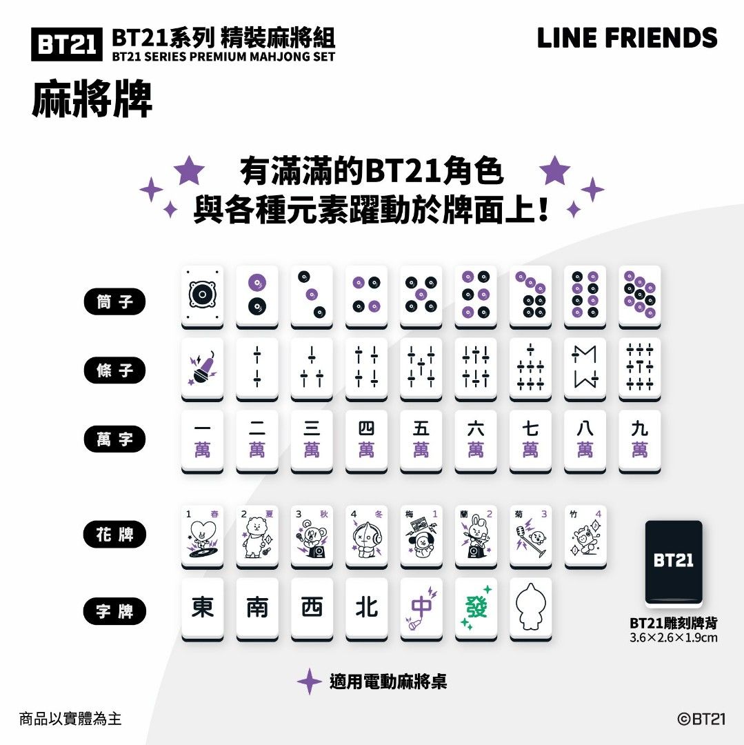 BTS BT21 麻雀牌 （台湾限定販売品）-