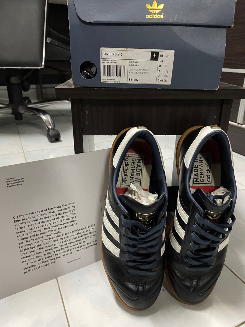 Pioner Pebish emne Adidas Hamburg Made in Germany, Men's Fashion, Footwear, Casual shoes on  Carousell