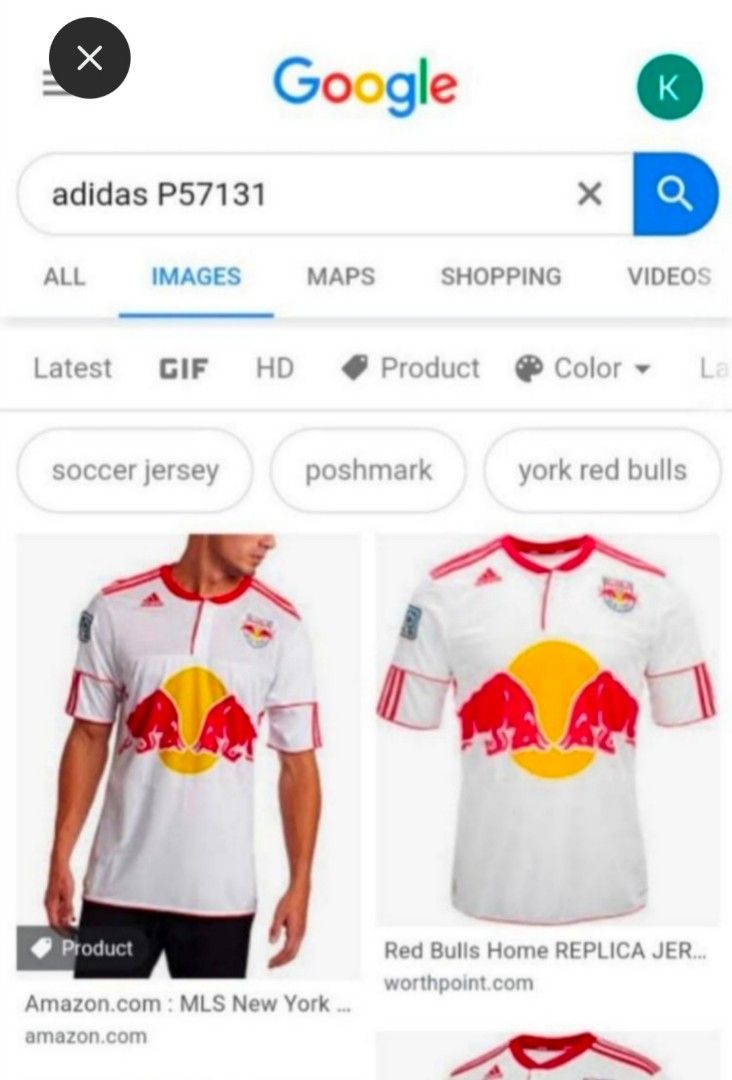 NEW 100% AUTHENTIC adidas MLS NEW YORK RED BULLS 2016/17 SOCCER JERSEY BLUE  - L