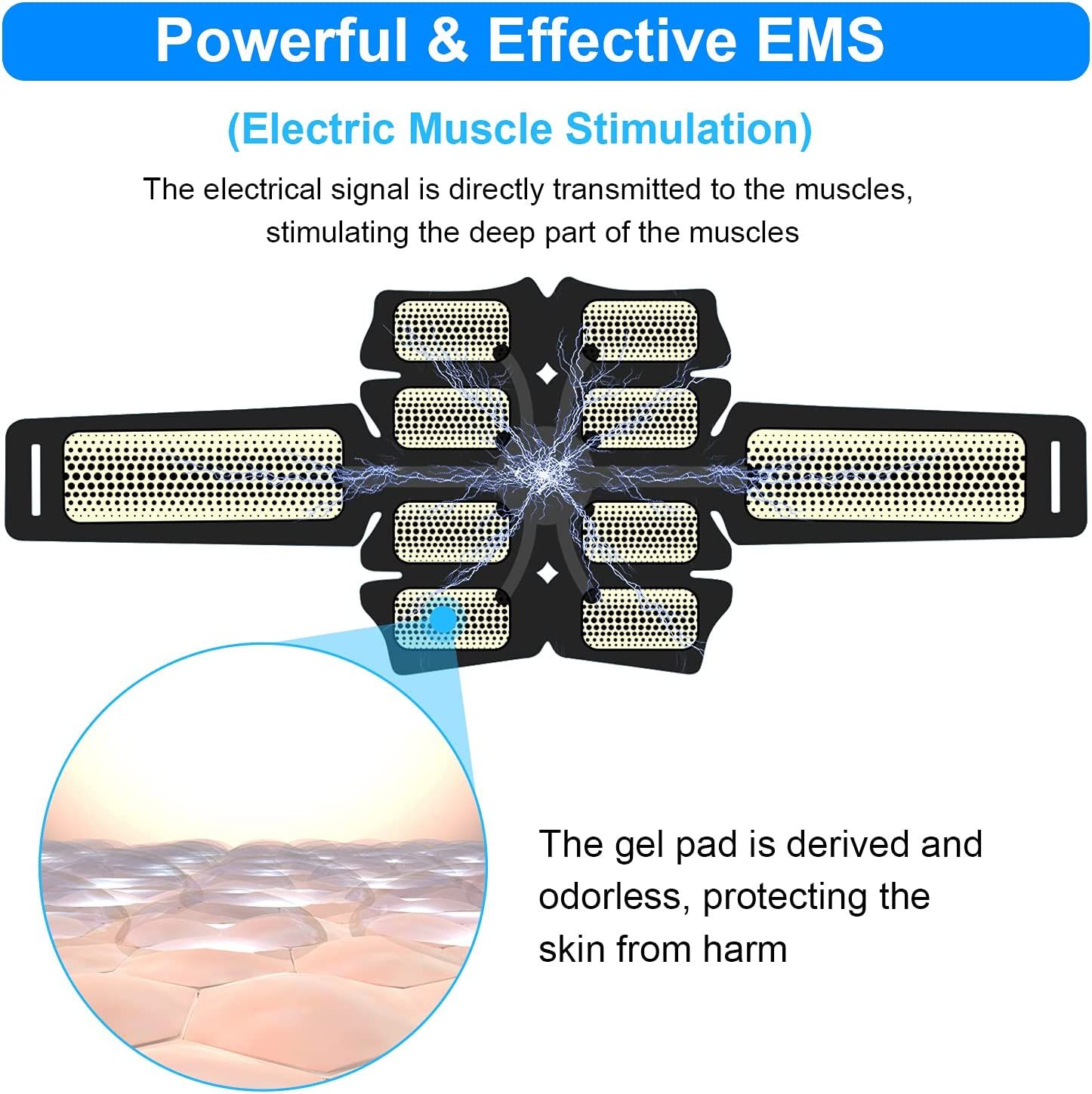 A TION Professional Abdominal Electrostimulator Belt EMS Muscle