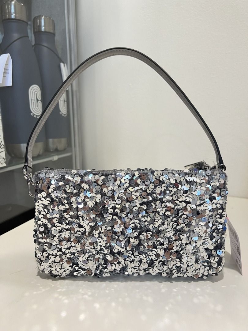 Kate spade silver sparkle purse hotsell