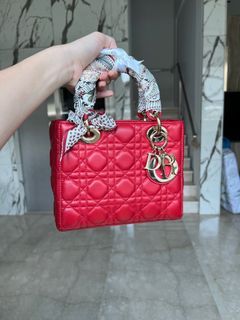 Like New ABCDior Lady Dior Small Powder Pink Lamb with GHW, Luxury, Bags &  Wallets on Carousell