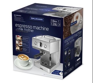 Baumann Living Espresso Machine with Milk Frother