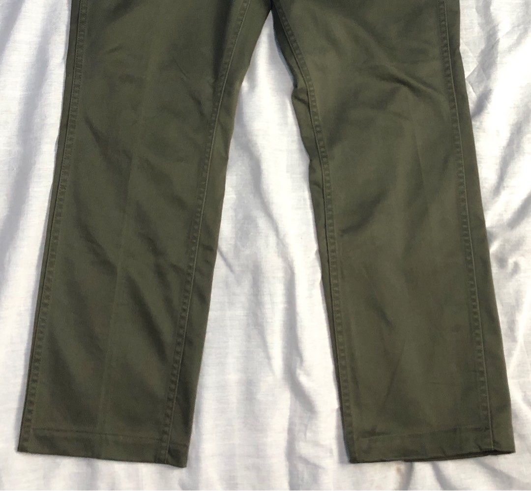 Ben Davis Work Pants Olive Green not Dickies double knee, Fesyen Pria