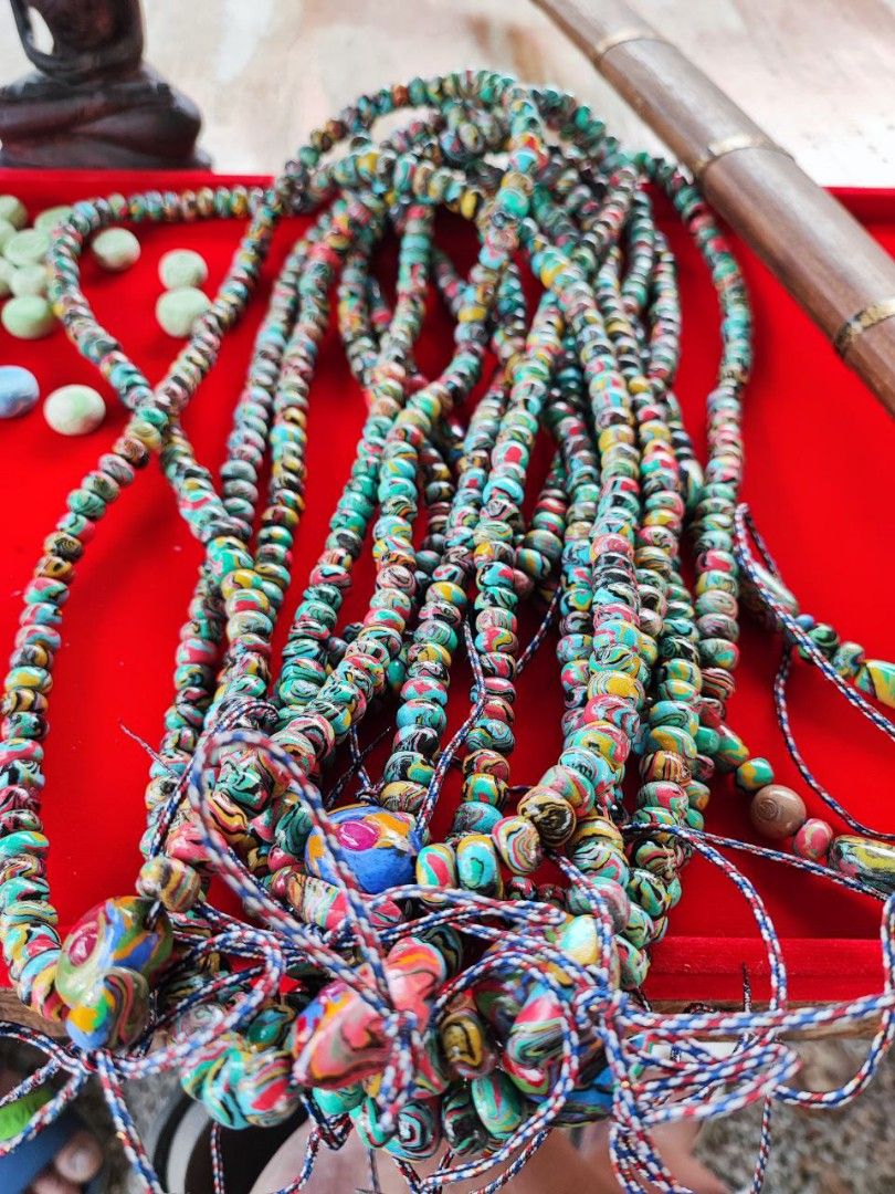 Benjarong 108 Buddha necklace with real Rudy. Kruba