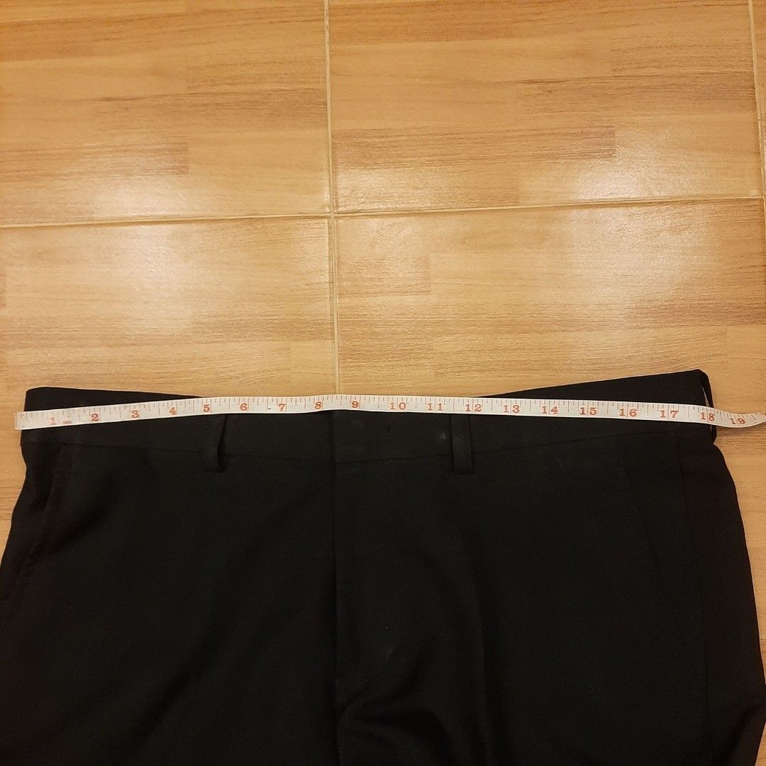 Bespoke Black Slacks 36, Men's Fashion, Bottoms, Chinos on Carousell