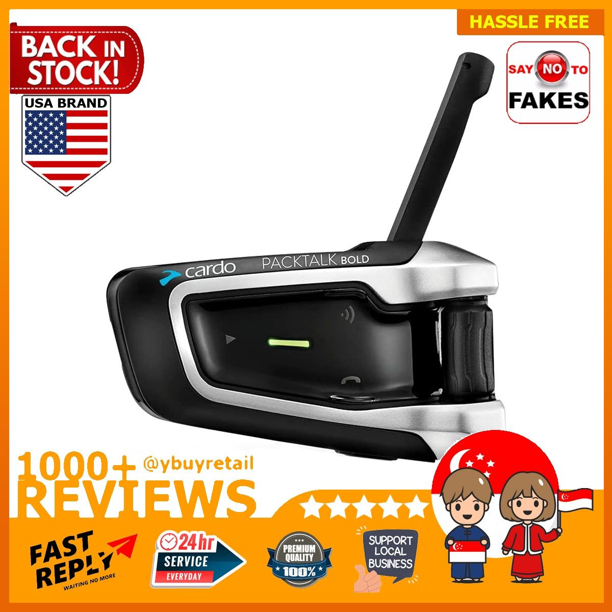 BML Cardo PACKTALK Bluetooth 4.1 DMC Mesh Technology Motorcycle