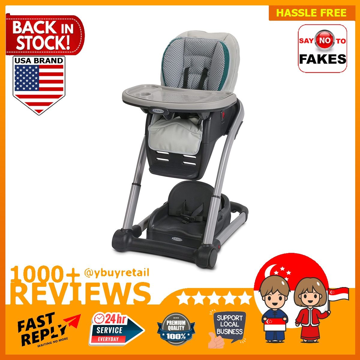BML Graco USA Blossom 6 in 1 Convertible High chair kids baby toddler Babies Kids Baby Nursery Kids Furniture Kids Tables Chairs on Carousell