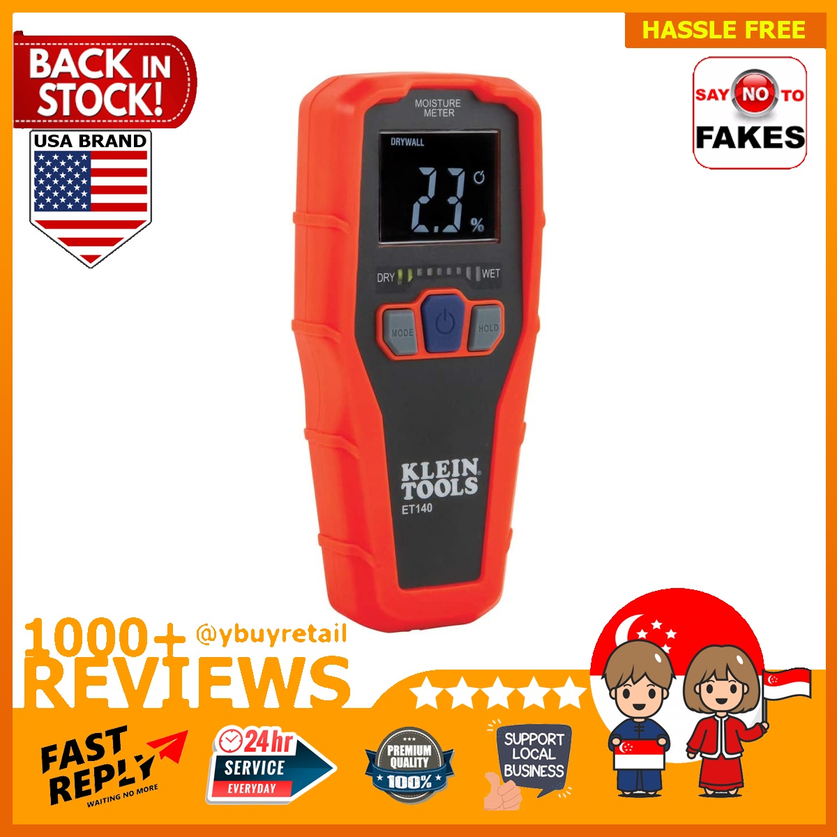 Klein Tools ET140 Pinless Moisture Meter, moisture meter