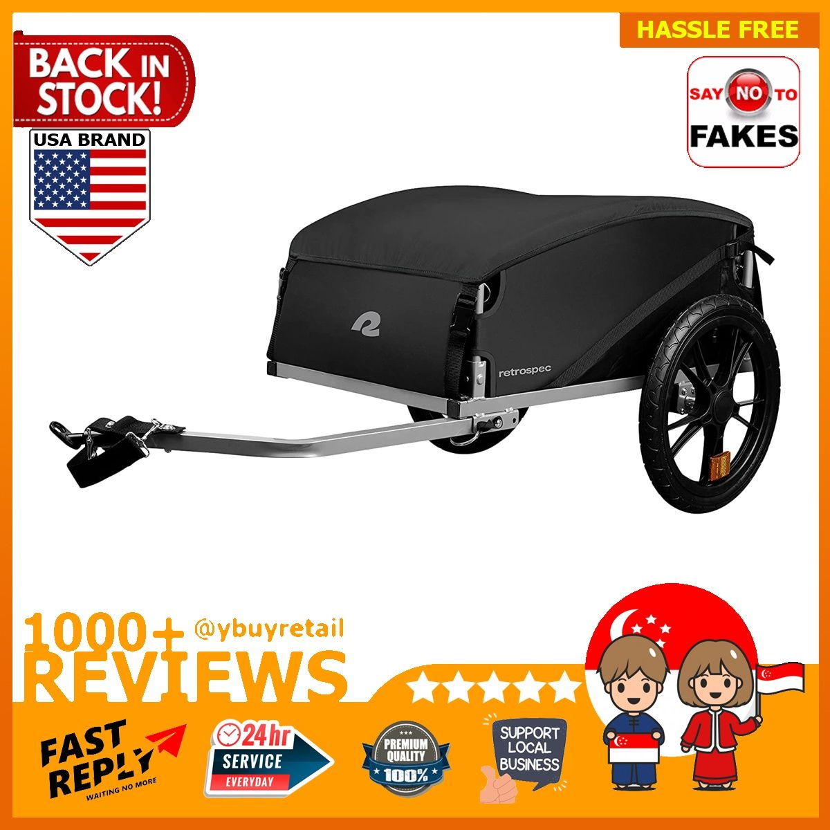 Retrospec bike top trailer