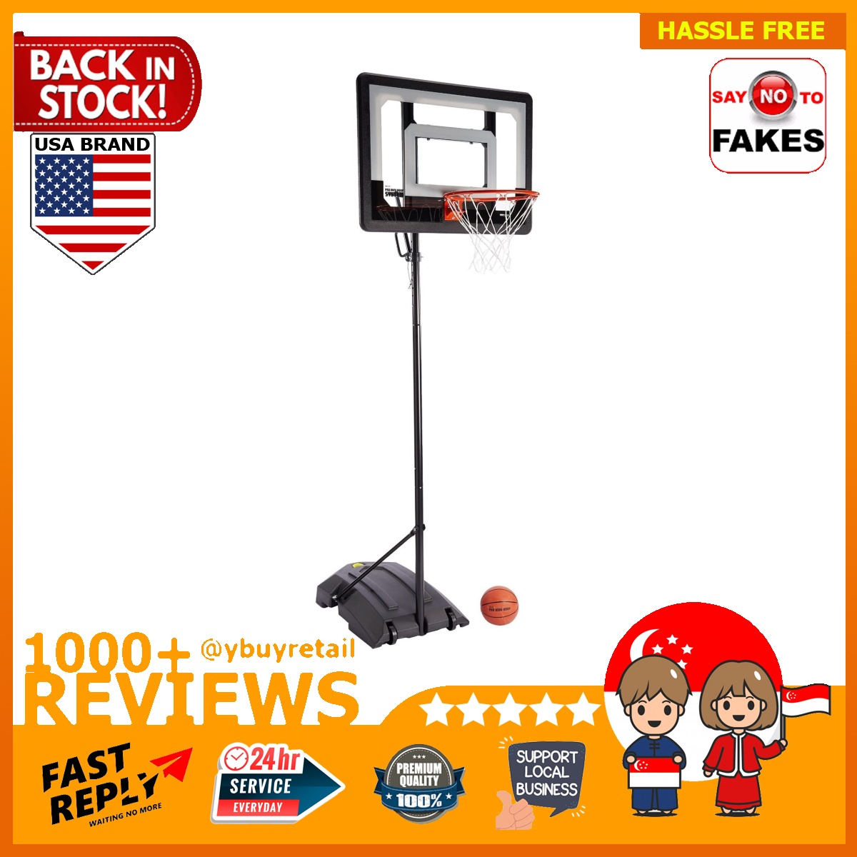 [BML] SKLZ USA Pro Mini Hoop Basketball System with AdjustableHeight