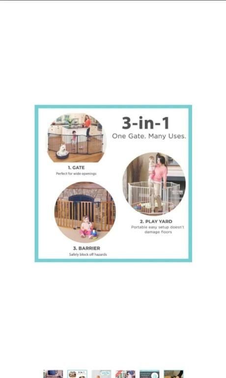 BML Toddleroo by North States 3 in 1 Wood Superyard 151