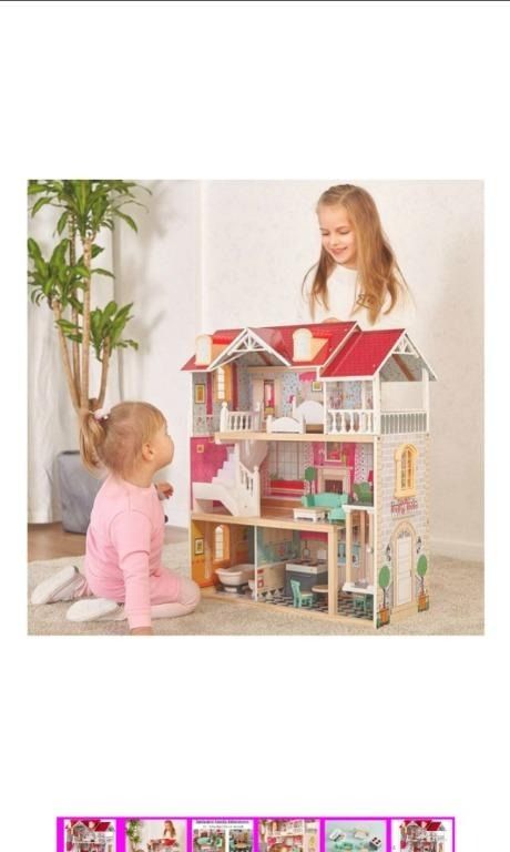 Top bright pretend play country estate dollhouse deals