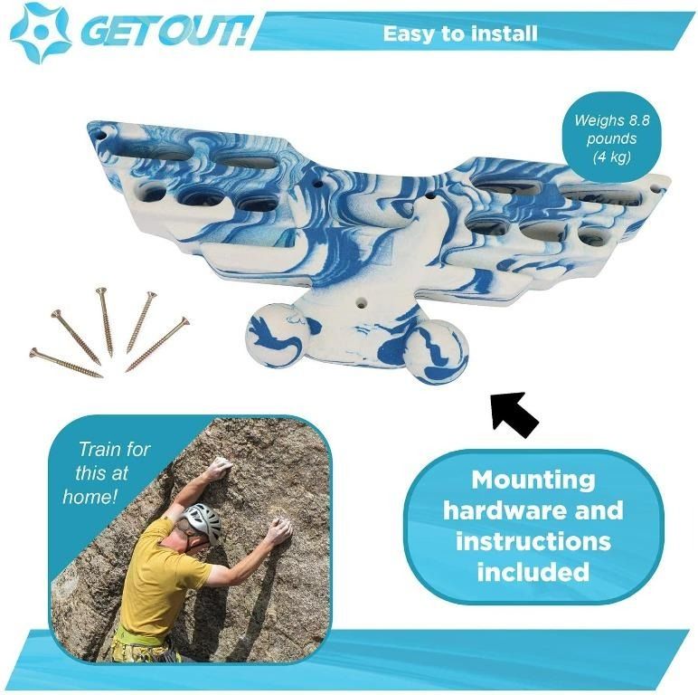 [BML] Yes4All Rock Climbing Hangboard Fingerboard, Sports Equipment