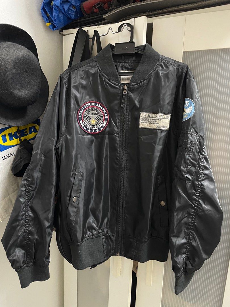 Bomber Jacket US Air Force Patches Men s Fashion Coats
