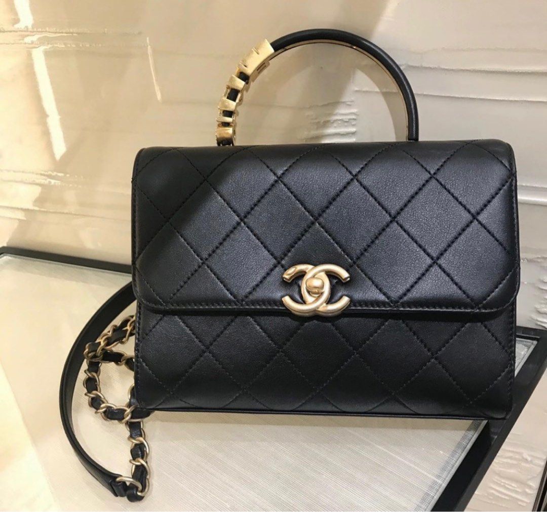 BRAND NEW Chanel Flap Bag with Top Handle, Luxury, Bags & Wallets
