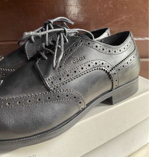Brand New GEOX Men's U Albert 2Fit Wingtip Oxford Dress Shoes (Size 12) - Wide Fit