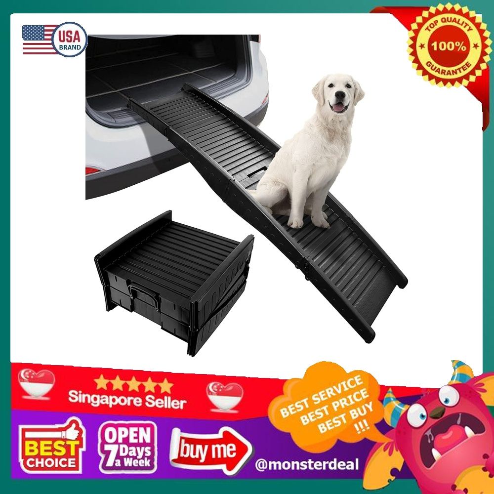 BreeRainz 60 Inch Dog Ramp for Car Folding Pet Ramp for Vehicle Truck and SUV Portable Lightweight Car Ramp for Large Dogs Up to 165 lbs with Non Slip Surface Black Everything Else on Carousell