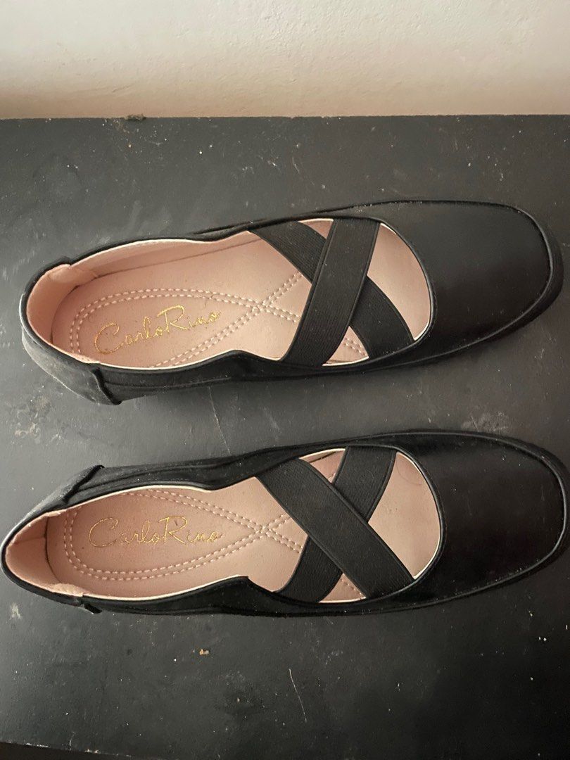 Authentic Carlo Rino Formal Shoes black kasut hitam (faux leather ...
