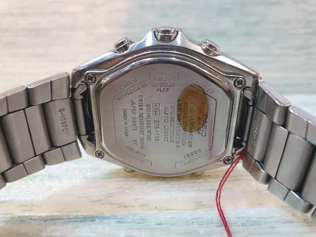 Casio edifice hotsell thermometer dual chrono