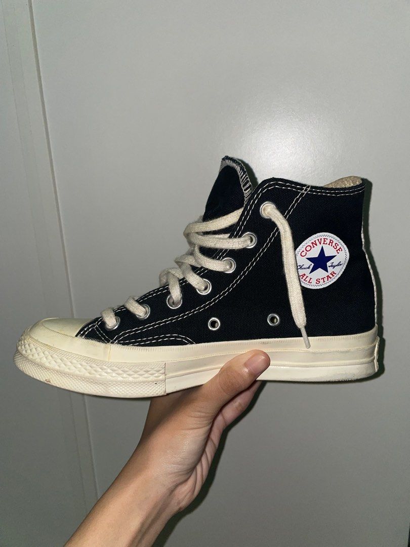 Cdg chuck taylor best sale high black