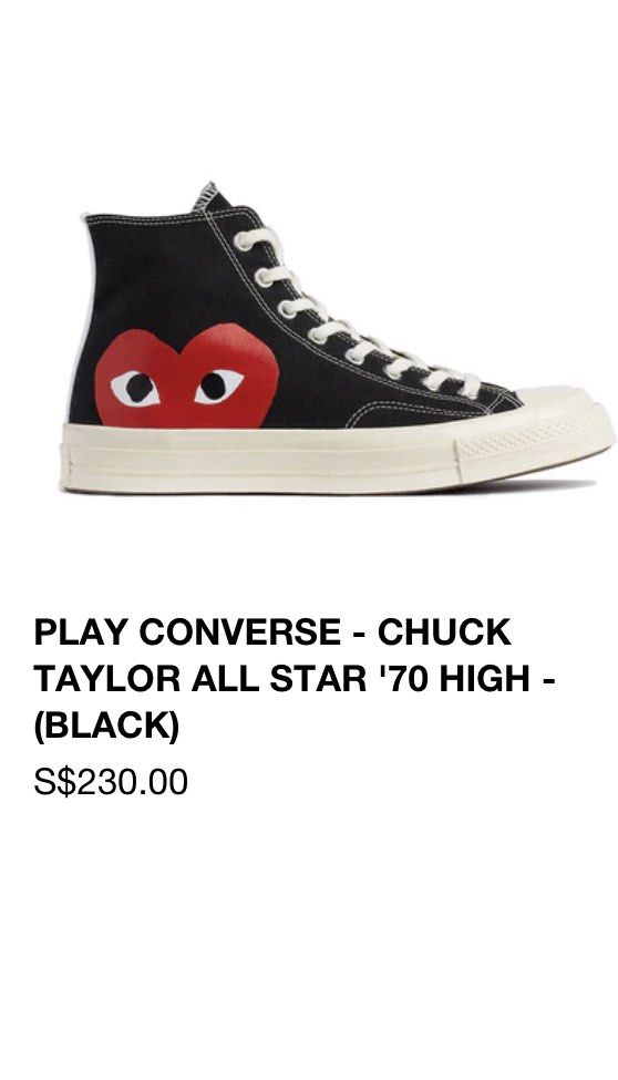 CDG Chuck Taylor All Star 70 High BLACK