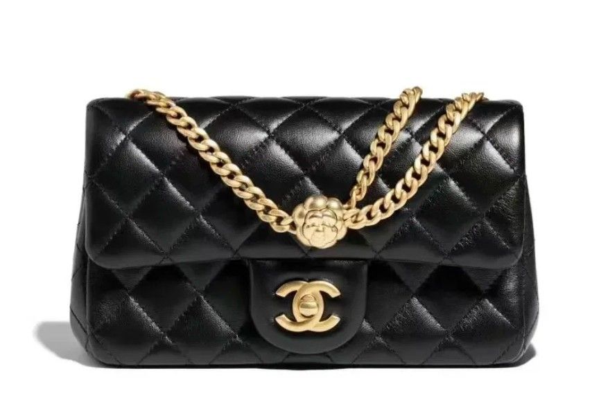 CHANEL 23S CF Mini Rectangle with Camellia Pearl Crush Chain, Luxury, Bags  & Wallets on Carousell