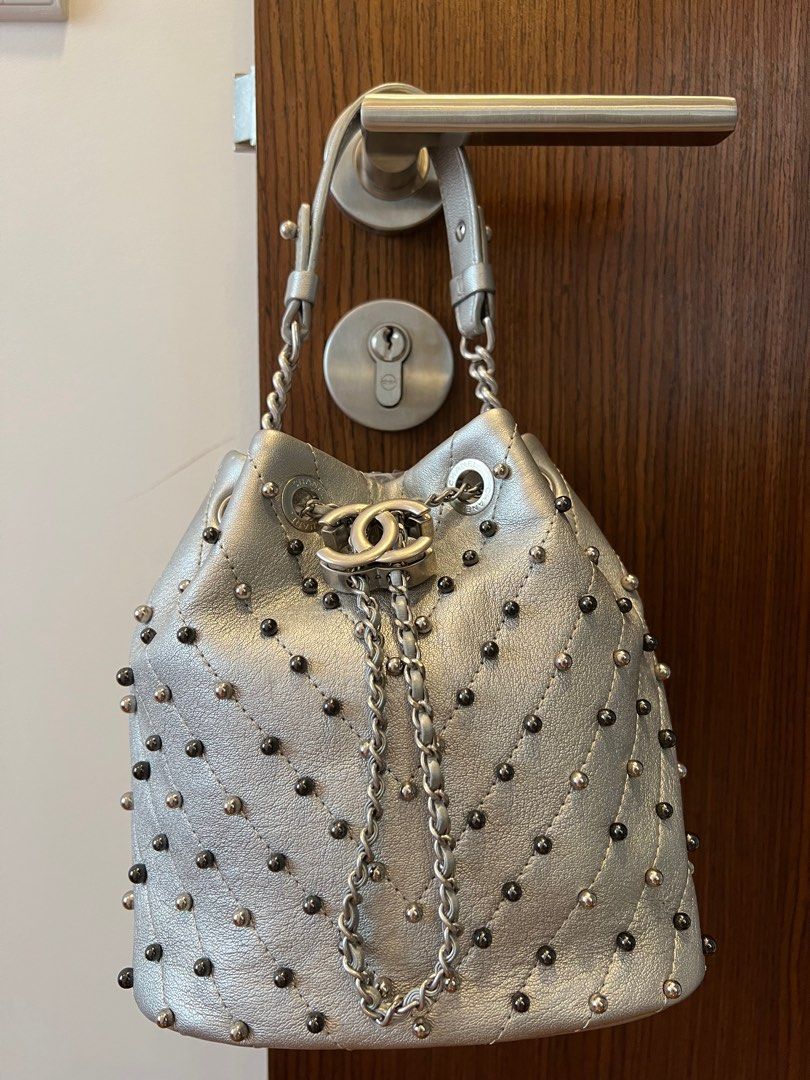 Chanel Lambskin Mini Stud Wars Flap Silver - Luxury In Reach