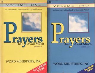 Christian : 2 Volumes : Prayers That Avail Much  : James 5:16 by Germaine Griffin Copeland , Word Ministries, Inc.