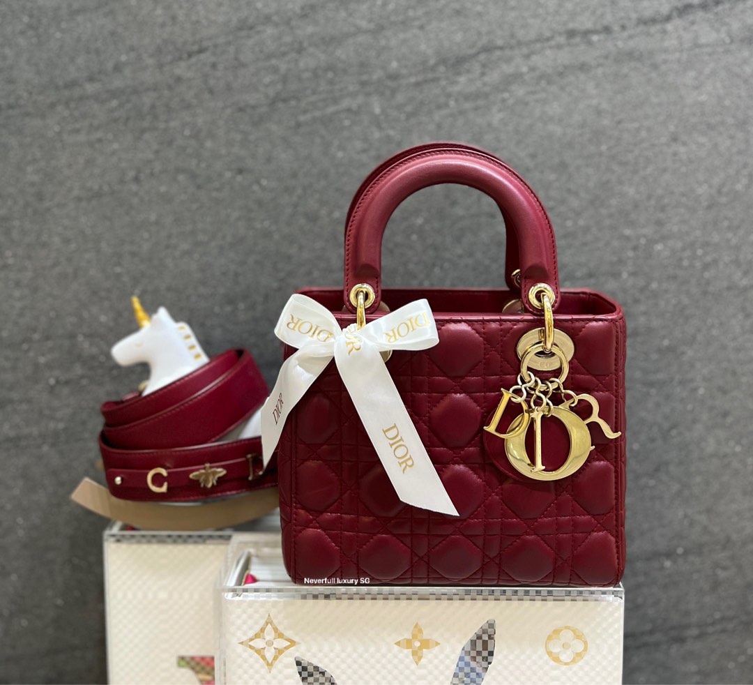 Christian dior new arrivals burgundy bag