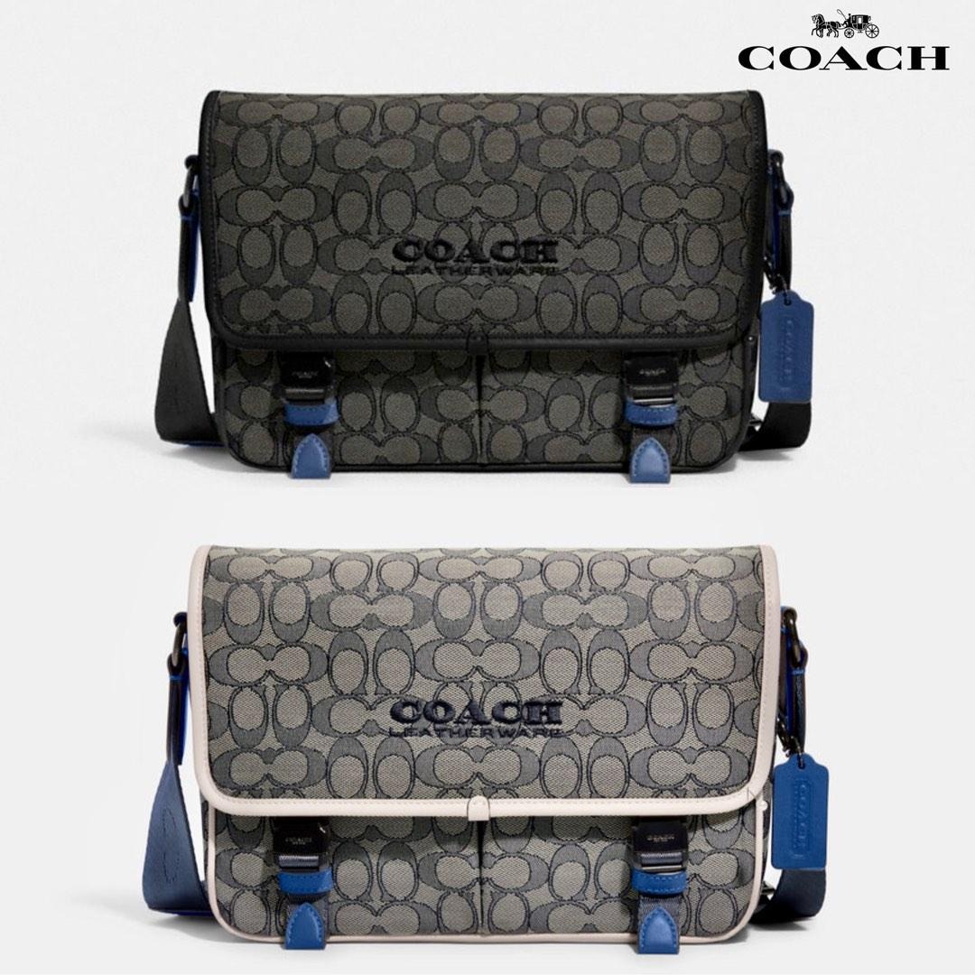 Coach messenger crossbody in signature jacquard discount