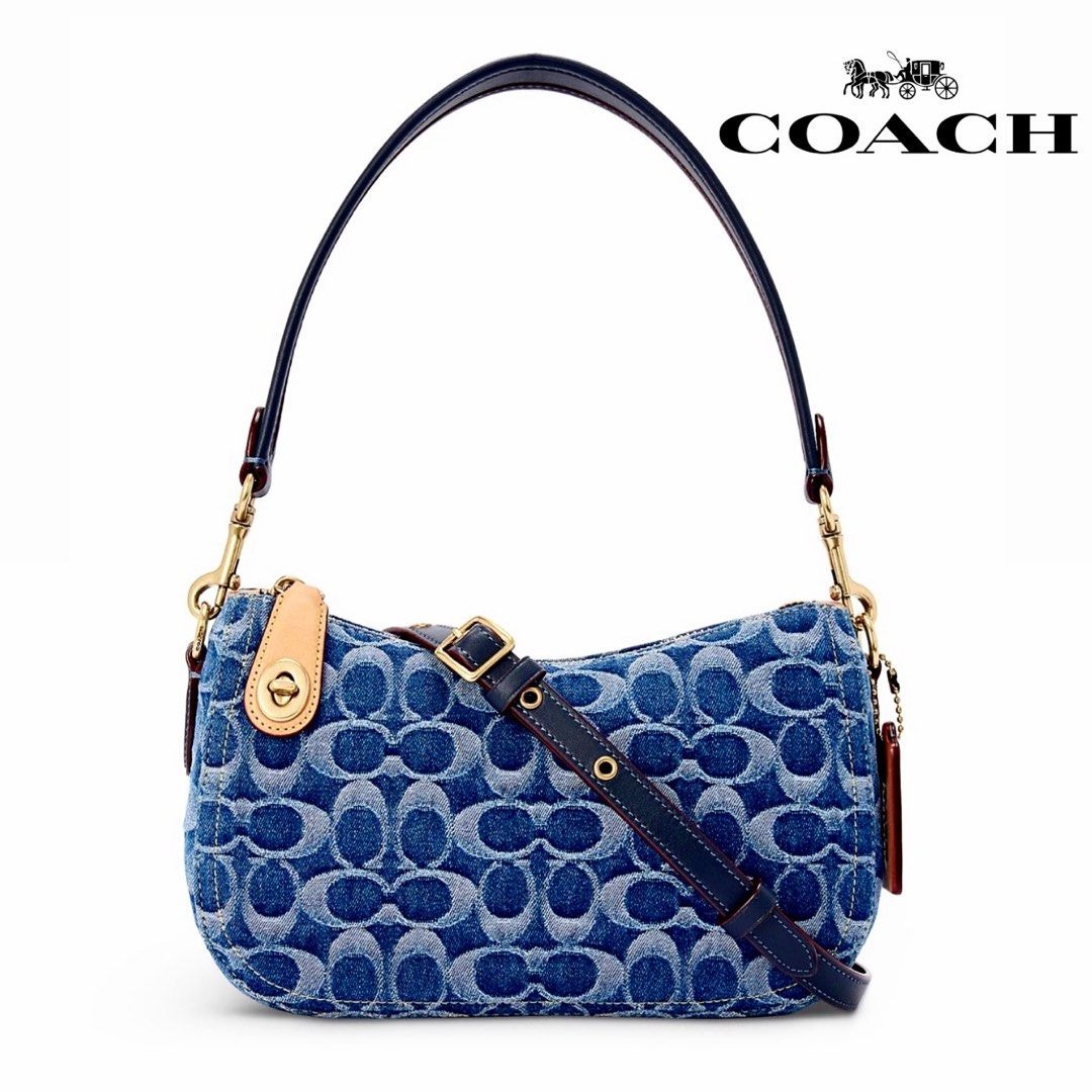 Blue jean coach purse clearance