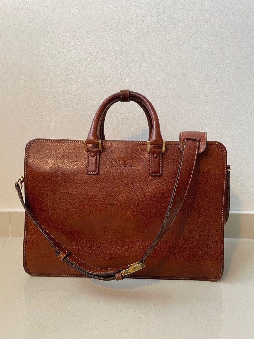Cole haan attache leather messenger outlet bag