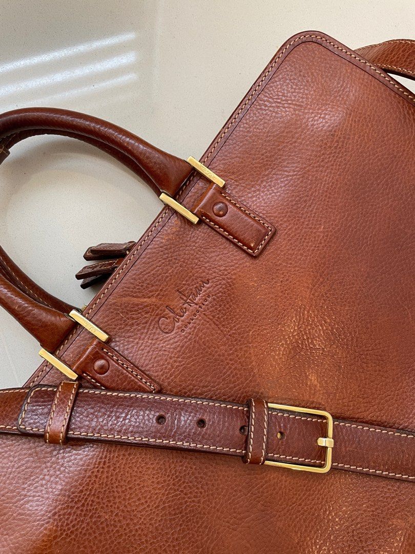 Cole haan attache leather messenger bag store