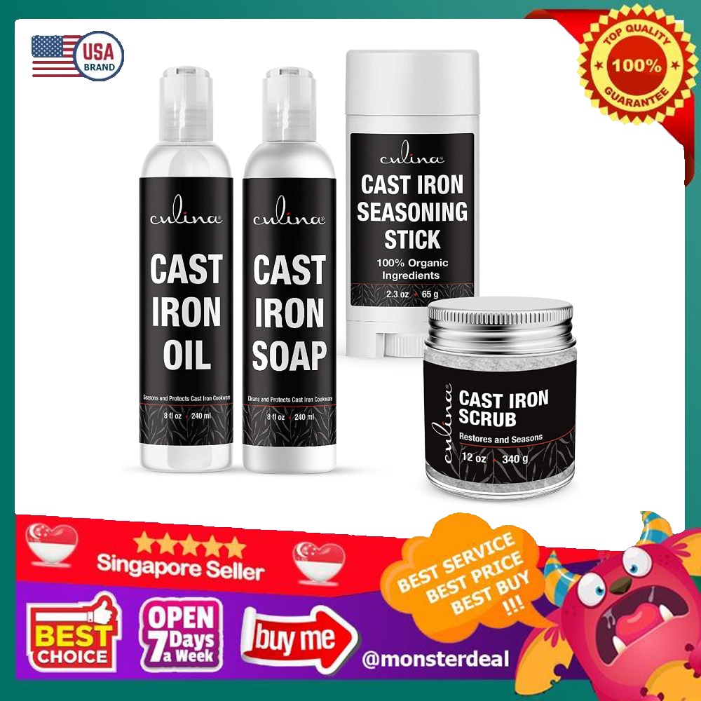 Culina Cast Iron Soap Set, Conditioning Oil