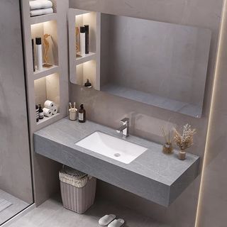 Ready stock Cultured Granite Counter top with basin