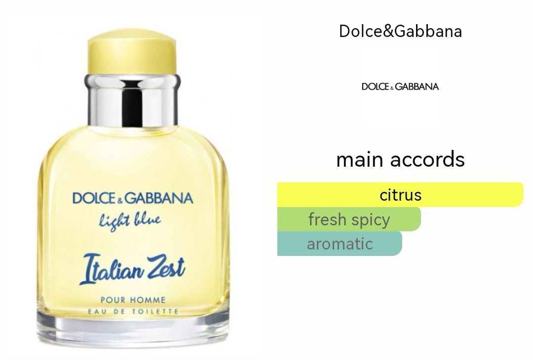 D G Light Blue Italian Zest Beauty Personal Care Fragrance