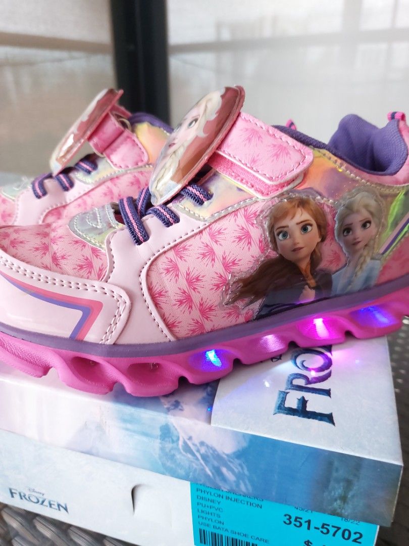 Disney Frozen Elsa Anna Pink Sneakers Babies Kids Babies