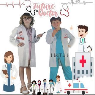 Doctor Sets Career Costume for Kids Boy and Girl