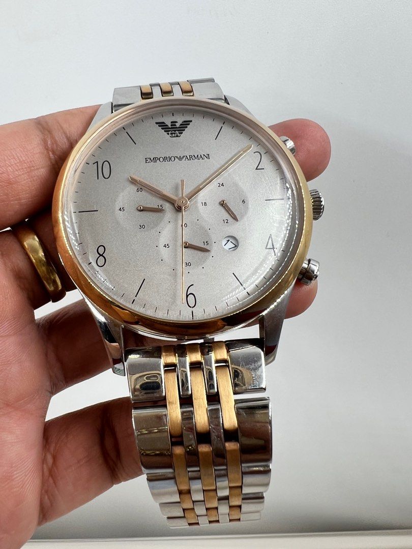 EMPORIO ARMANI EXCHANGE CHRONOGRAPH ALL STEEL COMBINATION ROSEGOLD