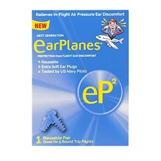 EP2 by Cirrus Healthcare Second Generation EarPlanes Earplugs Ear Protection from Flight Air and Noise Sound (1 Reusable Pair)