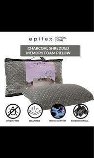 2 x Epitex Charcoal Memory Foam Pillow