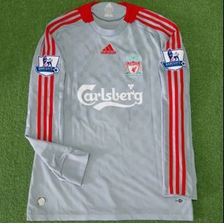 Fernando Torres Jersey Liverpool Away 2008/2009 LS Original Adidas LFC Long Sleeve Football Shirts Kit