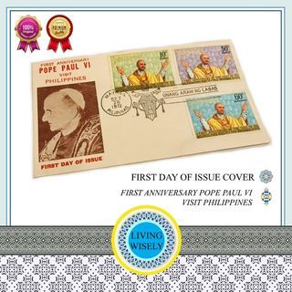 First Day of Issue Cover First Anniversary Pope Paul VI Visit Philippines FDC